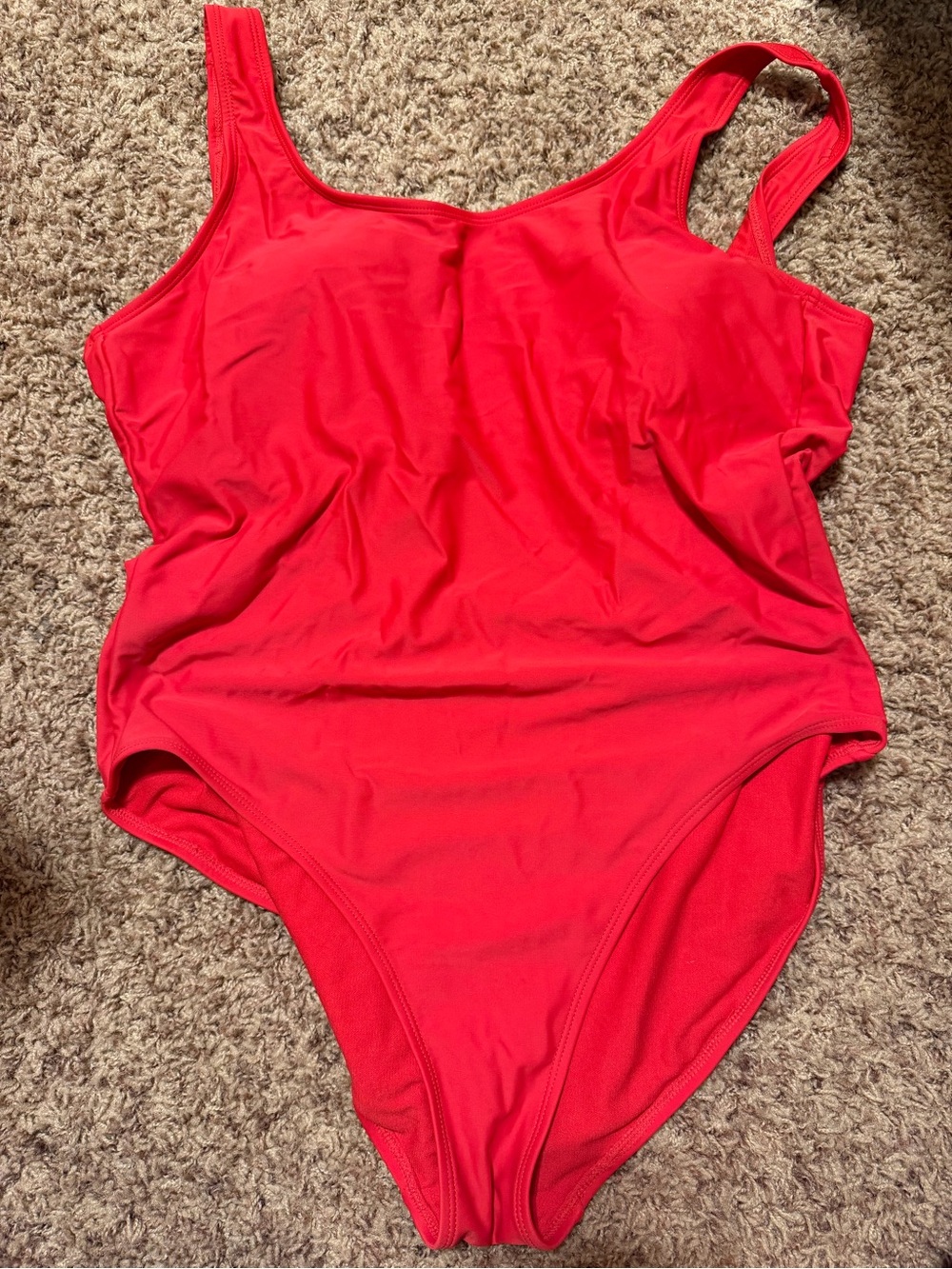 Classic Red One-Piece Swimsuit